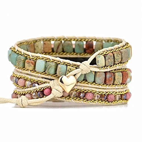 woman handmade beaded bracelets